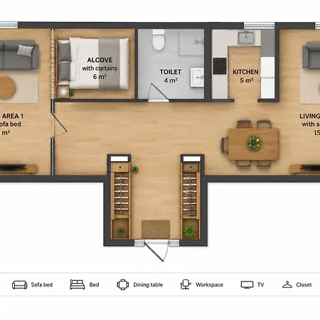 Stylish And Spacious For 4 People * Ελσίνκι
